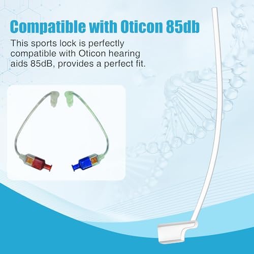 Gulfmew 6 Paquetes de Bloqueo Deportivo Compatible con Oticon 85db, Cola de Retención para Audífonos, Agarre Seguro y Cómodo, Accesorios para Oticon - imagen 3