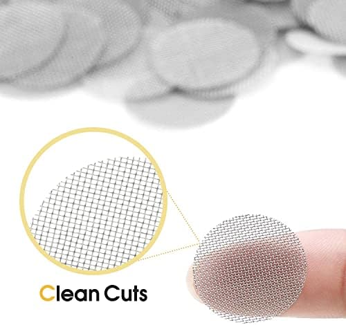200 Piezas de Pantallas de Acero Inoxidable de 1 Pulgada, Pantallas Metálicas para Pipas con Caja Metálica - imagen 3