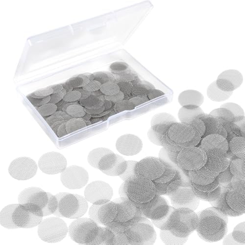 NEBURORA 500 Piezas de Filtros de Pantalla de Acero Inoxidable para Pipas con Caja de Almacenamiento - imagen 1