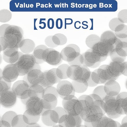 NEBURORA 500 Piezas de Filtros de Pantalla de Acero Inoxidable para Pipas con Caja de Almacenamiento - imagen 7