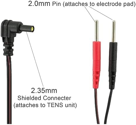 Cables de Repuesto Premium para TENS, Compatibles con la Mayoría de Unidades TENS y EMS, 45 de Largo (Paquete de 4) - imagen 3