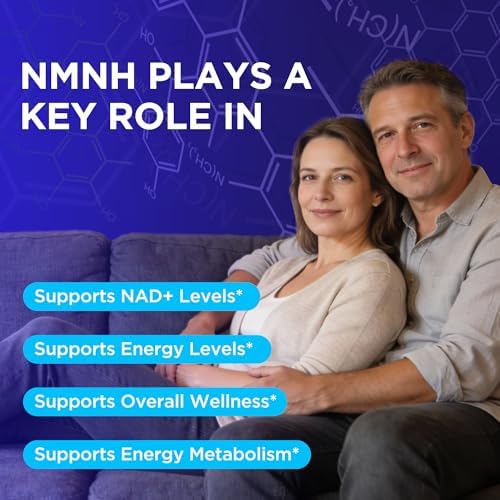Suplemento Oneoo NMNH con NAD, Máxima Potencia con Resveratrol, Pterostilbeno, CoQ10 y Pimienta Negra, Energía Celular y Apoyo Antienvejecimiento, - imagen 3