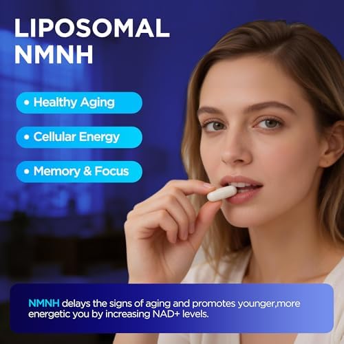 Suplemento Oneoo NMNH con NAD, Máxima Potencia con Resveratrol, Pterostilbeno, CoQ10 y Pimienta Negra, Energía Celular y Apoyo Antienvejecimiento, - imagen 6