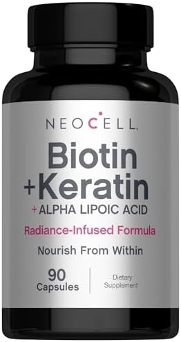 Complejo de Biotina NeoCell para Cabello, Piel y Uñas | 90 Cápsulas | Con Péptidos de Queratina Bioactiva y Ácido Alfa Lipoico | Fórmula Infundida - imagen 1