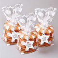 Bolsitas de Celofán JOERSH 200 Piezas, 5x8 Pulgadas Transparentes con Fondo, Puntos Blancos para Galletas, Dulces, Fiestas, Incluye 200 Cintas - imagen 1