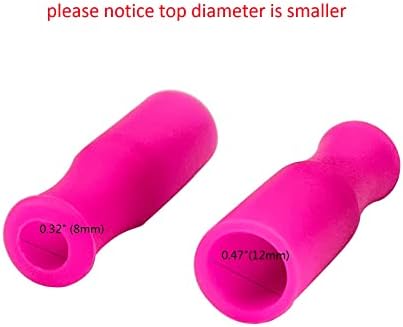 Pajillas de Silicón Reutilizables de 11 Piezas para Popotes de Acero Inoxidable y Cristal, Solo para Popotes de 1/2 Pulgada (12mm) - imagen 3