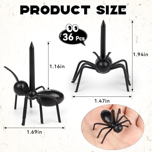 36 Piezas de Palillos de Hormiga, Tenedores para Aperitivos de Fruta, Palillos Reutilizables para Pasteles y Postres, Fiesta de Cumpleaños, Baby - imagen 2