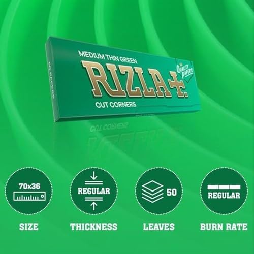 Papel para enrollar cigarrillos Rizla Green - Paquete de 10 unidades - imagen 4