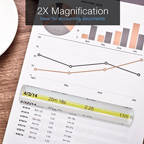 Regla Magnificadora MagniPros 2X con Línea Guía - Ideal para Leer Impresiones Pequeñas y Documentos - imagen 2