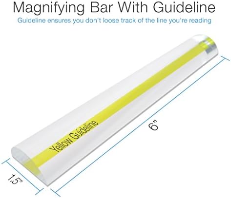 Regla Magnificadora MagniPros 2X con Línea Guía - Ideal para Leer Impresiones Pequeñas y Documentos - imagen 4