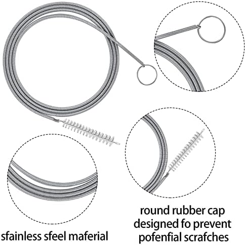Limpiador de Tubos Extra Largo para Drenaje de Refrigerador, Cepillo Flexible de 155CM para Tubos delgados, Brush para Pajillas y Filtros de Acuario - imagen 3