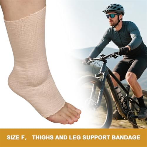 Venda Tubular Soporte Banda Elástica para Deportes, Vendaje Compresivo Transpirable 4 pulgadas x 5.5 yardas para Pierna y Rodilla (Tamaño F) - imagen 4