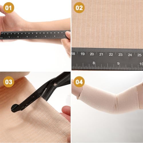 Venda Tubular Soporte Banda Elástica para Deportes, Vendaje Compresivo Transpirable 4 pulgadas x 5.5 yardas para Pierna y Rodilla (Tamaño F) - imagen 5