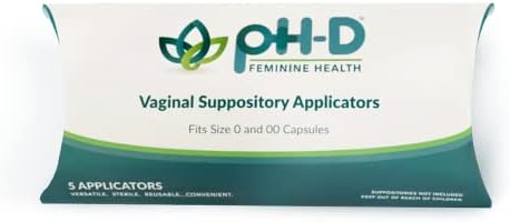 pH-D Salud Femenina - Aplicadores de Supositorios Vaginales, Ideales para Supositorios de Ácido Bórico, Reutilizables, Compatibles con la Mayoría de - imagen 1