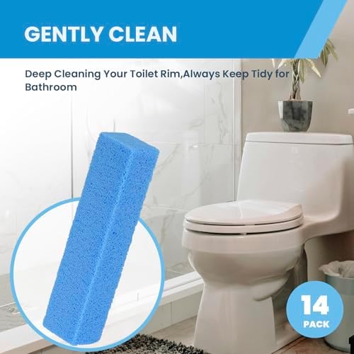 Paquete de 14 Piedras Pómez para Limpiar Inodoros, Elimina Manchas de Agua Dura, Ideal para Inodoros, Bañeras, Parrillas, Albercas y Lavabos (Azul) - imagen 4