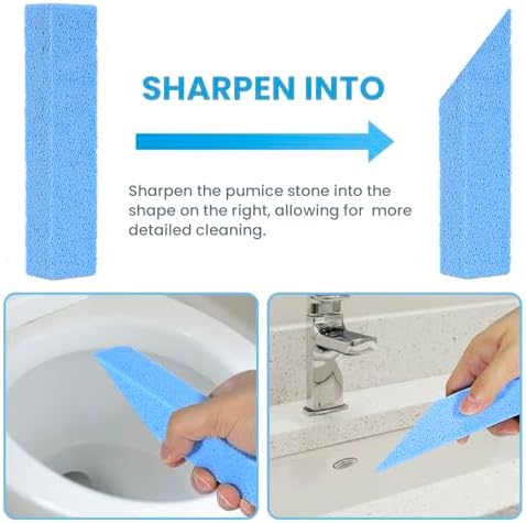 Paquete de 14 Piedras Pómez para Limpiar Inodoros, Elimina Manchas de Agua Dura, Ideal para Inodoros, Bañeras, Parrillas, Albercas y Lavabos (Azul) - imagen 5