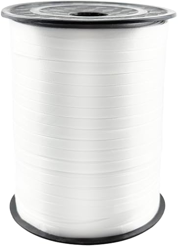 Cinta Rizada Blanca Civoah de 500 Yardas para Regalos y Decoraciones de Cumpleaños, Cinta de 3/16'' para Globos, Manualidades y Moños - imagen 8
