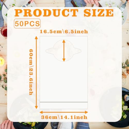 Vinommart 50 Piezas de Delantales Plásticos Desechables para Adultos, Baberos de Langosta a Prueba de Aceite para Comer, Unisex - imagen 2