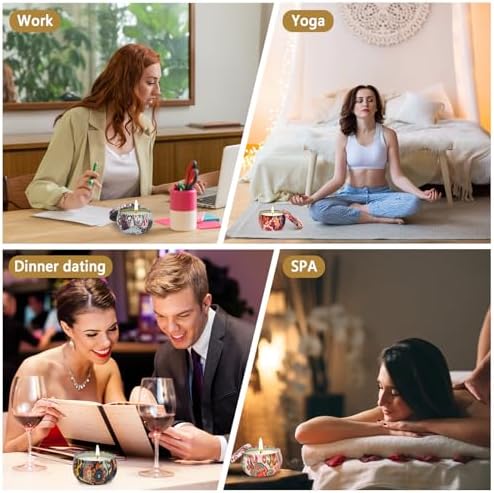 Set de 4 Velas Aromáticas de 10oz para Regalo a Mujeres - Velas de Cera de Soja para Navidad, Cumpleaños, Día de las Madres y San Valentín, 100 Horas - imagen 5
