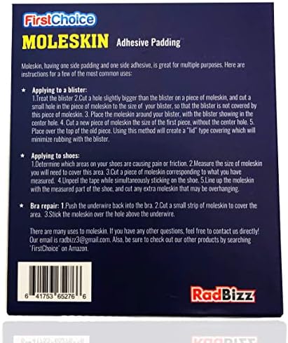 Parches de Moleskin Extra Duraderos RadBizz - Paquete de 10, 3 x 3 - imagen 8