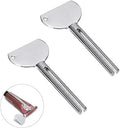Juego de 2 Llaves Exprimidor de Tubos de Acero Inoxidable Plateado para Pasta de Dientes, Rodillo Exprimidor para Baño, Accesorios de Seguridad - imagen 1