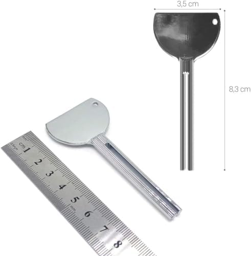 Juego de 2 Llaves Exprimidor de Tubos de Acero Inoxidable Plateado para Pasta de Dientes, Rodillo Exprimidor para Baño, Accesorios de Seguridad - imagen 2