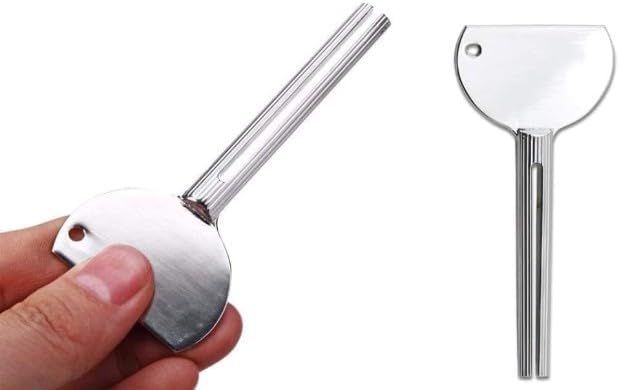 Juego de 2 Llaves Exprimidor de Tubos de Acero Inoxidable Plateado para Pasta de Dientes, Rodillo Exprimidor para Baño, Accesorios de Seguridad - imagen 7