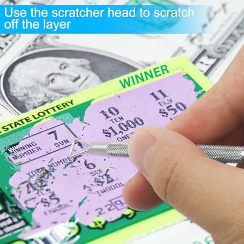 Set de 3 Piezas de Herramientas para Raspar Lotería, Incluye Cuchilla, Punta de Bola y Raspador de Plástico, Ideal para Tickets, Etiquetas y Tarjetas - imagen 4