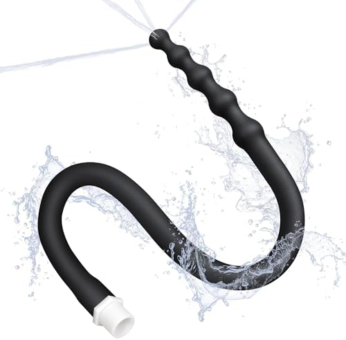Boquillas de Enema de Ducha, 4 Orificios de Spray de Agua, Boquillas de Silicona Cómodas y Reutilizables para Hombres y Mujeres, Color Negro - imagen 1
