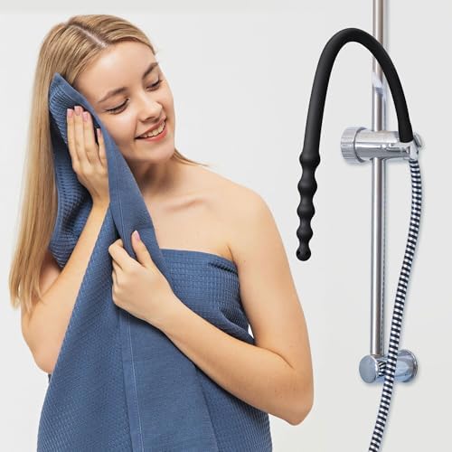Boquillas de Enema de Ducha, 4 Orificios de Spray de Agua, Boquillas de Silicona Cómodas y Reutilizables para Hombres y Mujeres, Color Negro - imagen 7