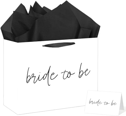 Bolsa de Regalo para Novia, Bolsa Grande para Ducha Nupcial con Tarjeta de Felicitación y Papel de Seda, Decoraciones para Boda, Favor de Fiesta de - imagen 1