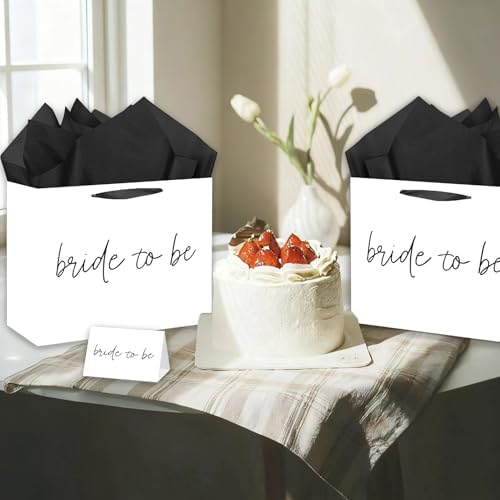 Bolsa de Regalo para Novia, Bolsa Grande para Ducha Nupcial con Tarjeta de Felicitación y Papel de Seda, Decoraciones para Boda, Favor de Fiesta de - imagen 3