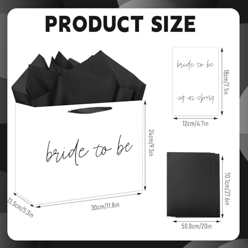 Bolsa de Regalo para Novia, Bolsa Grande para Ducha Nupcial con Tarjeta de Felicitación y Papel de Seda, Decoraciones para Boda, Favor de Fiesta de - imagen 7