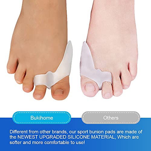 Pack de 10 Protectores para Juanetes Bukihome, Almohadillas Deportivas y Separadores para Dedos, Corrector de Juanetes con Gel para Hombres y Mujeres - imagen 4