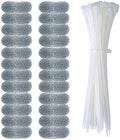 Trampas de pelusa para lavadora, 24 piezas de acero inoxidable con malla y 24 sujetadores de cable para filtro de manguera de lavandería - imagen 1