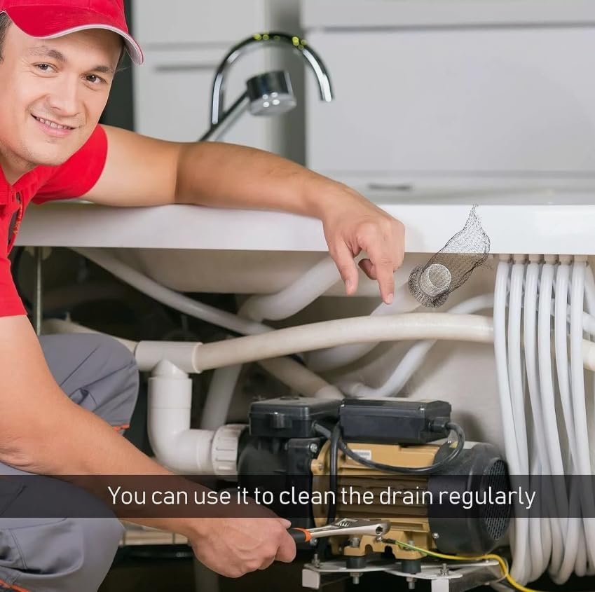 Trampas de pelusa para lavadora, 24 piezas de acero inoxidable con malla y 24 sujetadores de cable para filtro de manguera de lavandería - imagen 5