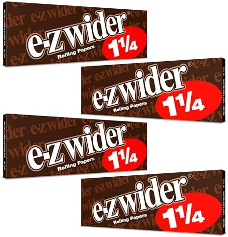 Papel para Cigarrillos E-Z Wider - 1 1/4 - 24 Hojas por Libro, ¡4 Paquetes! - imagen 1
