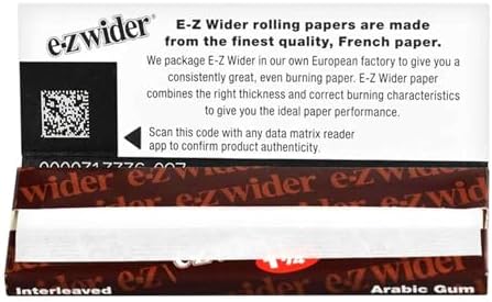 Papel para Cigarrillos E-Z Wider - 1 1/4 - 24 Hojas por Libro, ¡4 Paquetes! - imagen 3