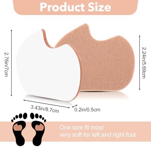 16 Piezas de Almohadillas Adhesivas para Danzar, Almohadillas para Sesamoiditis, Alivio del Dolor, Cojines para el Antepié, Autoadhesivas para - imagen 2