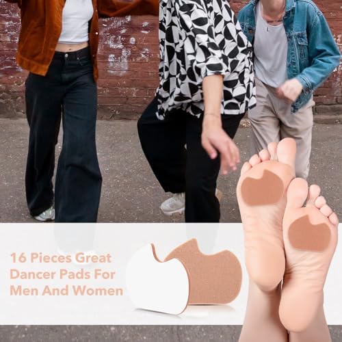 16 Piezas de Almohadillas Adhesivas para Danzar, Almohadillas para Sesamoiditis, Alivio del Dolor, Cojines para el Antepié, Autoadhesivas para - imagen 3