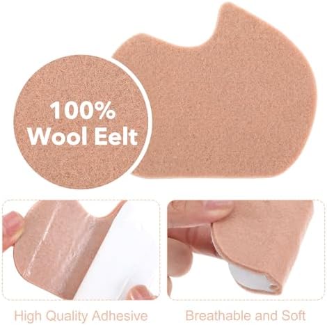 16 Piezas de Almohadillas Adhesivas para Danzar, Almohadillas para Sesamoiditis, Alivio del Dolor, Cojines para el Antepié, Autoadhesivas para - imagen 4