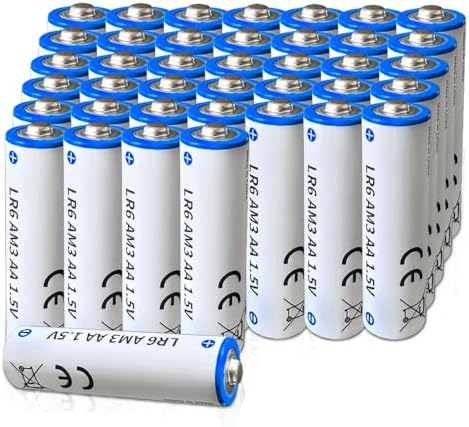 Baterías Alcalinas AA 1.5V, Paquete de 40 Baterías Doble A No Recargables, Potencia Duradera para Dispositivos Electrónicos del Hogar, Vida Útil de - imagen 1