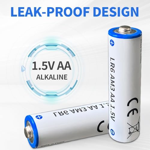 Baterías Alcalinas AA 1.5V, Paquete de 40 Baterías Doble A No Recargables, Potencia Duradera para Dispositivos Electrónicos del Hogar, Vida Útil de - imagen 5