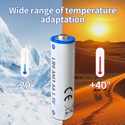 Baterías Alcalinas AA 1.5V, Paquete de 40 Baterías Doble A No Recargables, Potencia Duradera para Dispositivos Electrónicos del Hogar, Vida Útil de - imagen 6