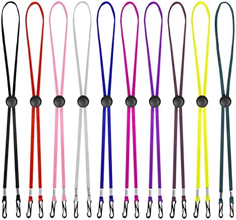 Paquete de 10 - Lanyard para mascarilla, alivio de presión en las orejas, longitud ajustable, adecuado para adultos y niños, soporte para mascarilla - imagen 1