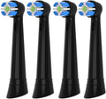 Cabezas de Repuesto QUALITEETH Compatibles con Cepillos de Dientes Eléctricos Oral B IO, 4 Piezas Control de Placa (Negro, Estándar) - imagen 1