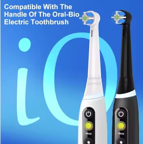 Cabezas de Repuesto QUALITEETH Compatibles con Cepillos de Dientes Eléctricos Oral B IO, 4 Piezas Control de Placa (Negro, Estándar) - imagen 4