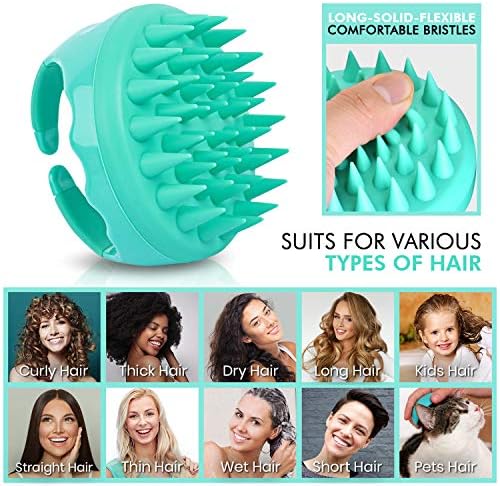 Cepillo Masajeador de Cuero Cabelludo SAVION - Exfoliador para Dandruff y Picazón - Cepillo de Silicona Suave para Cabello Húmedo y Seco - Para Todos - imagen 2