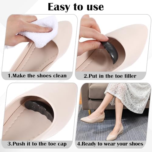 3 Pares de Rellenos para Zapatos, 3 Tamaños para Ajustar Calzado Suelto, Cojín para Dedos y Talón, Ideal para Hombres y Mujeres - imagen 4