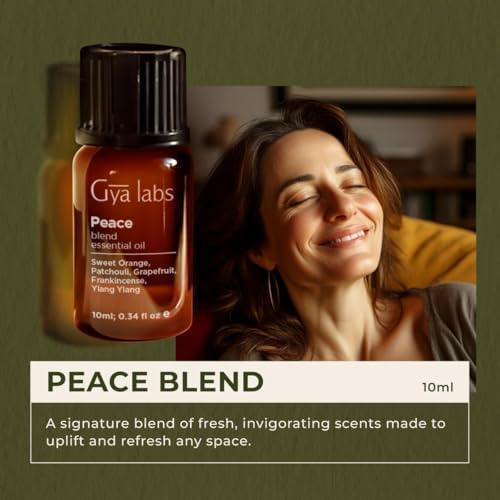Mezcla de Aceites Esenciales Gya Labs Peace para Difusor, Aromaterapia, Fabricación de Velas y DIY - Ingredientes de Incienso, Toronja y Pachulí (10 - imagen 2